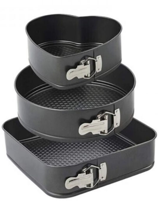 5Five Backform Torte Rostfreier Stahl mit abnehmbarem Boden 417049 3Stück