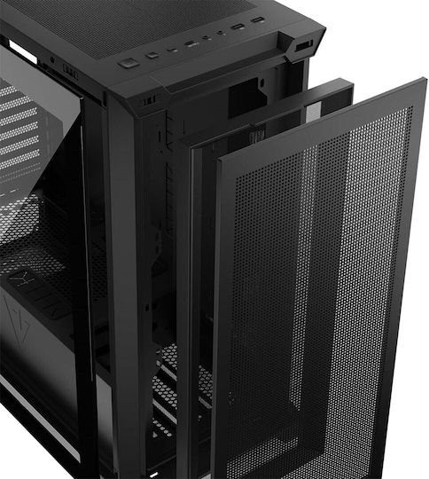 Modecom Volcano Expanse S Apex ARGB Геймърско Midi Tower Компютърна Кутия със Страничен Прозорец Черна