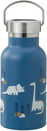 Fresk: Stainless Steel Thermos 350ml with Built-in Straw - Dino