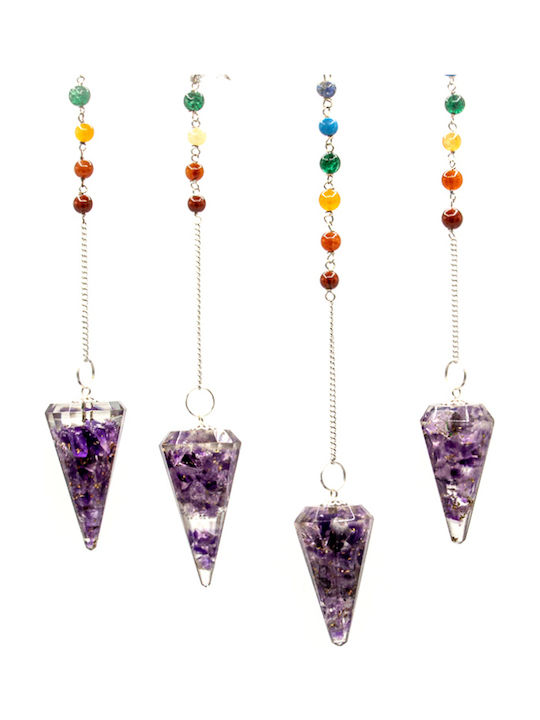 Pandantiv Orgone Pendulum Power Chakra Colier cu Personalizare Violet