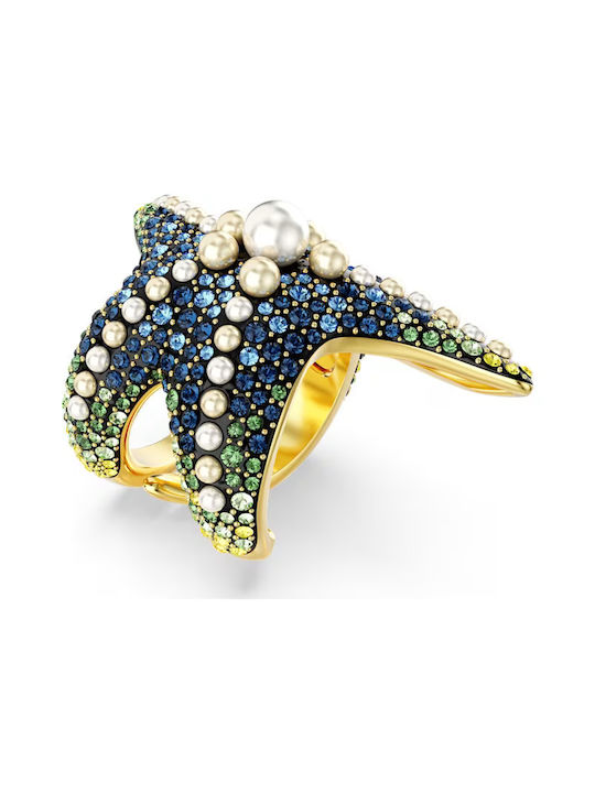 Swarovski Women's Gold Ring Idyllia with Pearl