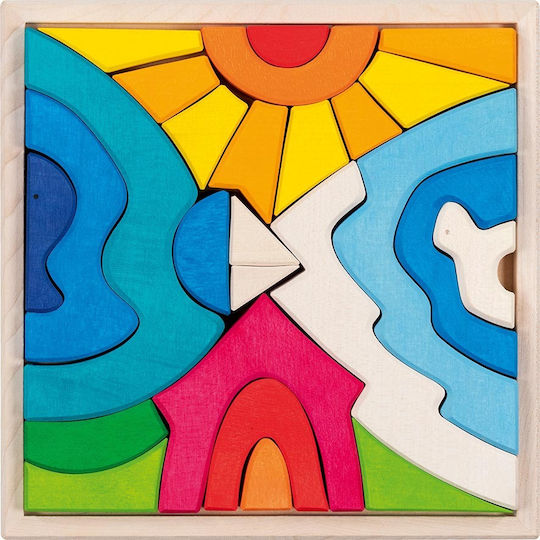 Ξύλινο Παιδικό Puzzle Σφηνώματα 26pcs Goki