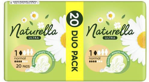 Naturella Ultra Normal Feminine Pads with Wings Normal 20 Pieces for Women