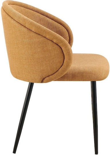Figaro Dining Room Fabric Chair Yellow 58.5x58x78.5cm 2pcs