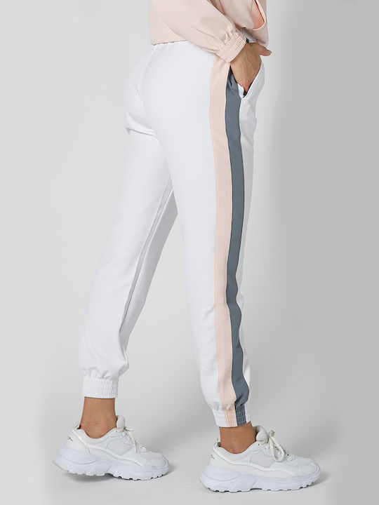 Maraton Trousers Women's White Pink Mwaw2019503pnt015