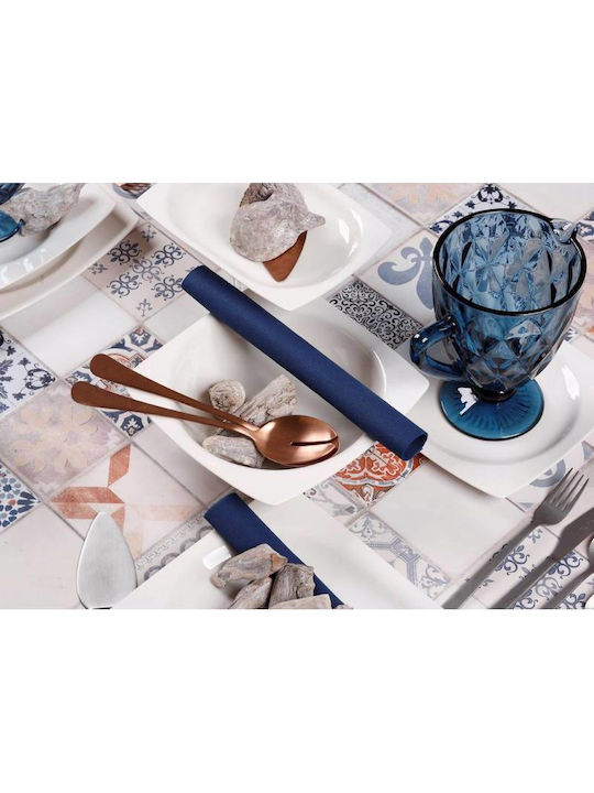 Cryspo Trio 'quadro Off Plate Soup made of Porcelain White with Diameter 23cm 6pcs