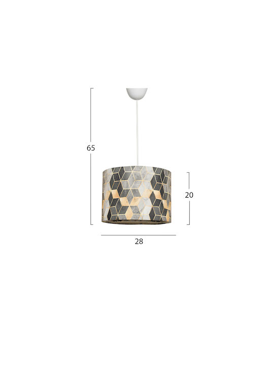 HomeMarkt Pendant Light for Socket E27 Gray