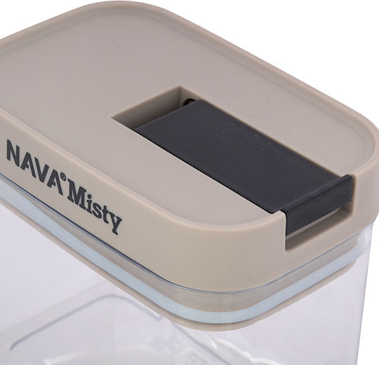 Nava Misty General Use Vase with Plastic Beige Lid 800ml