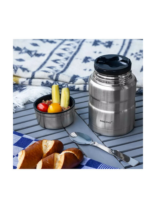 KING Hoff Δοχείο Φαγητού Inox Θερμός Ασημί 500ml