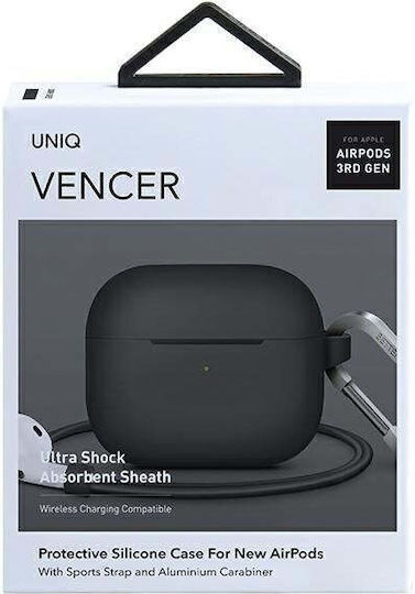 Uniq Vencer Case Silicone Dark Grey for Apple AirPods 3