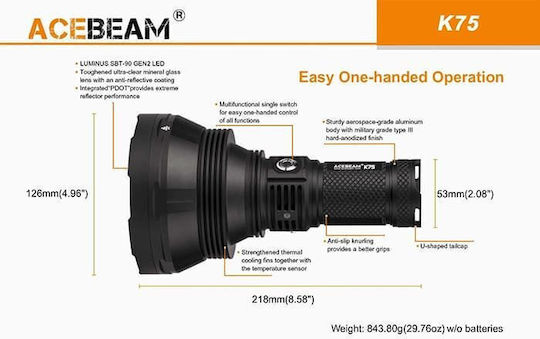 Acebeam LED с Максимална Яркост 6300лм