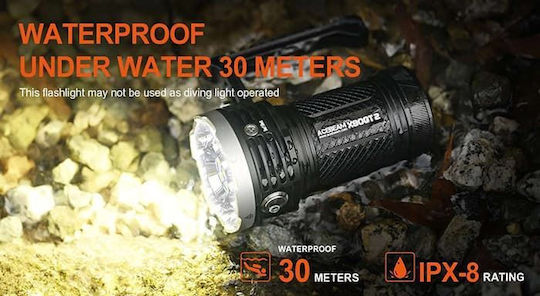 Acebeam Επαναφορτιζόμενος Φακός LED IPX8 με Μέγιστη Φωτεινότητα 34000lm