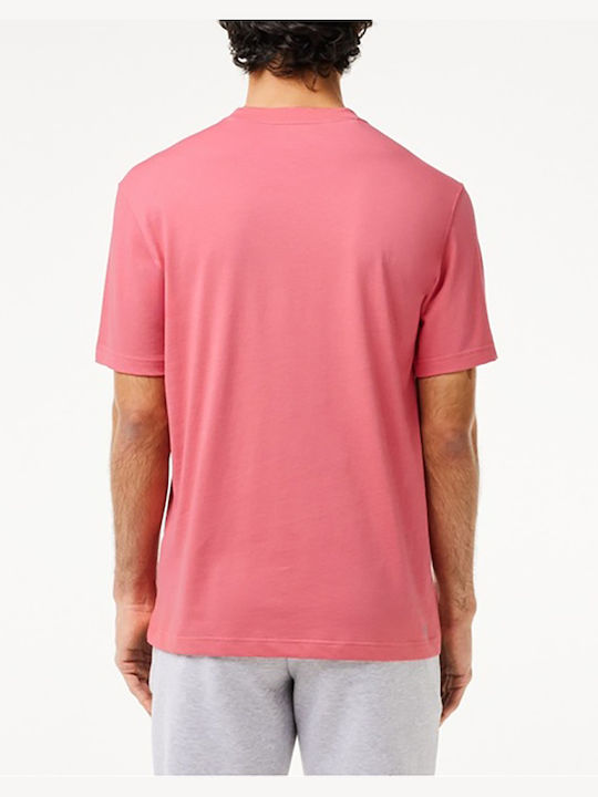 Lacoste T-shirt Bărbătesc cu Mânecă Scurtă Coral