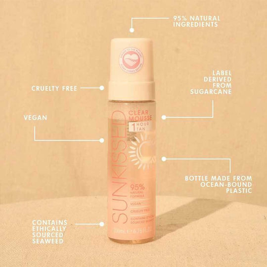 Sunkissed Clear 1 Hour Selbstbräuner Mousse Körper 200ml