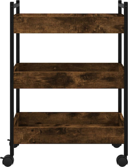 vidaXL Ραφιέρα Κουζίνας Ξύλινη 3 Θέσεων Καφέ 50x30x70cm