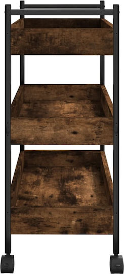 vidaXL Ραφιέρα Κουζίνας Ξύλινη 3 Θέσεων Καφέ 50x30x70cm