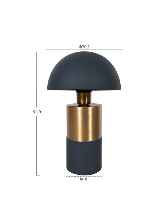 HomeMarkt PUNE Metal Table Lamp for Socket E27 with Blue Shade and Base