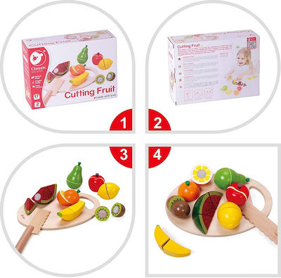 2824 Classic World Wooden Cutting Disc with Fruit 17 Pieces