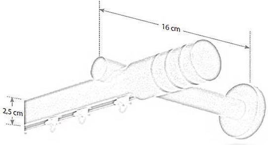 Anartisi Еднопосочен Синджир от Алуминий в Сив Цвят 160εκ. A298372_11788