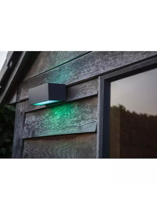 Lutec Wall-Mounted Outdoor Ceiling Light LED IP54 17W with RGB Light 22x10.3x8.5εκ.
