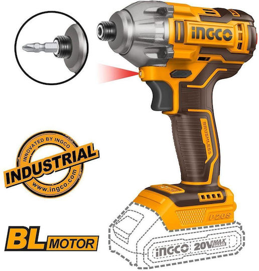 Ingco Set Drill Driver & Impact Screwdriver Brushless 20V with 2 Batteries 2Ah and Case