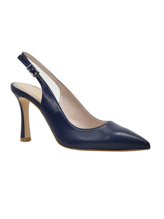 Fardoulis Leather Blue Heels