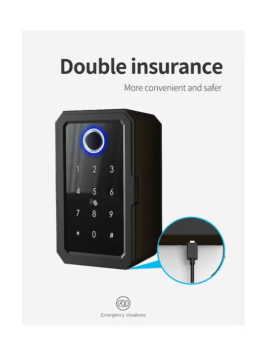 Wall-Mounted Combination Key Holder Wi-Fi with Keyboard 7.2x5.2x12.2cm