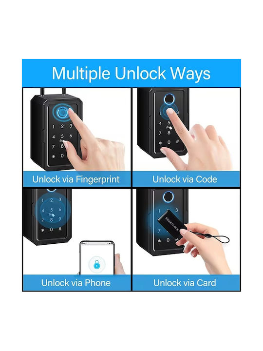 Smart Wall-mounted Combination Key Holder with Keyboard 7.2x12.2x12.2cm