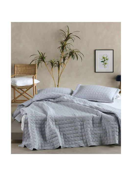 Kentia Vegas Pillowcase Oxford Quilted Grey 50x70cm.