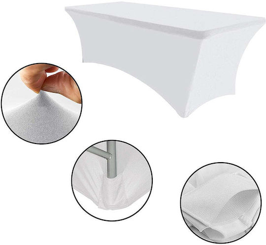 Quasar Elastic Capac de masă Alb Ø75cm