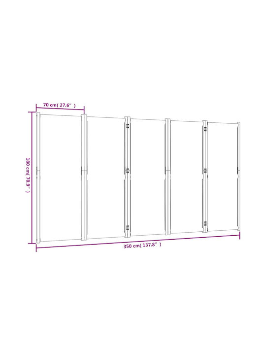 vidaXL Διακοσμητικό Παραβάν Ξύλινο 350x180cm