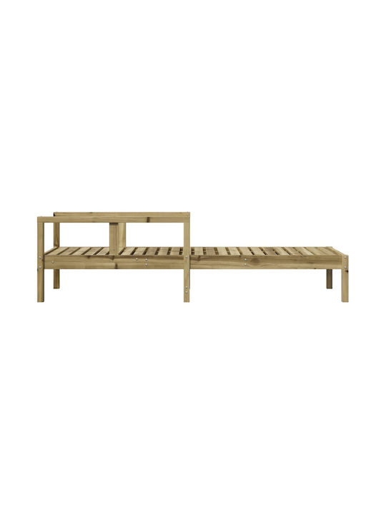 Șezlong Dublu Lemn Roz 199.5x62x55cm
