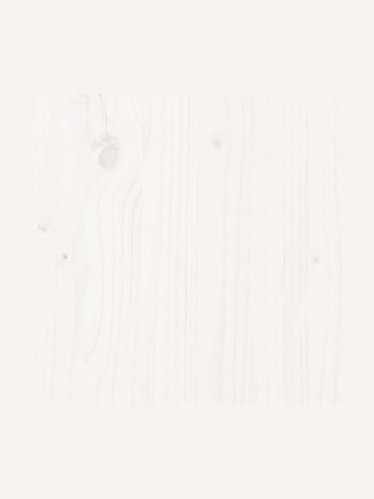 Дървена Градинска и Басейнова Шезлонг Леко Бял 199.5x62x55см
