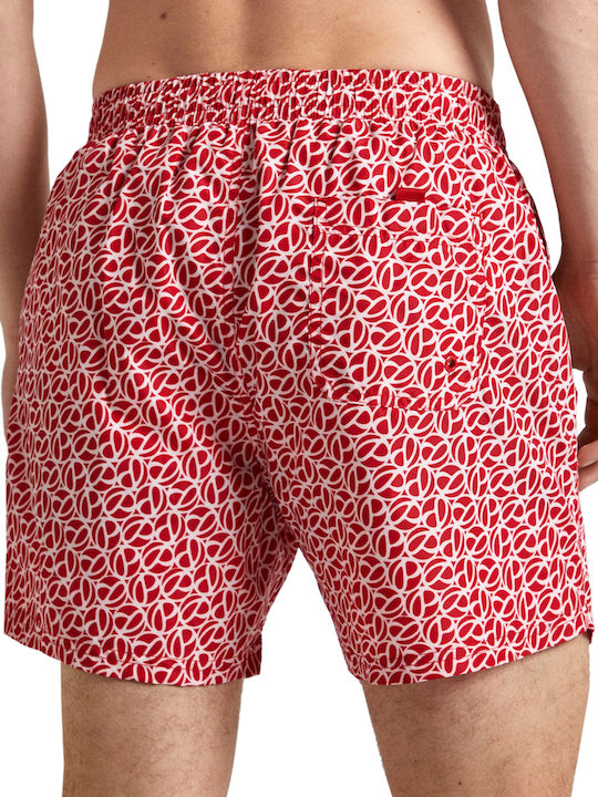 Men's Swimwear Shorts Burgundy with Patterns