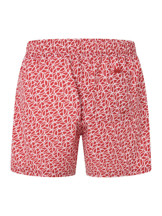 Men's Swimwear Shorts Burgundy with Patterns