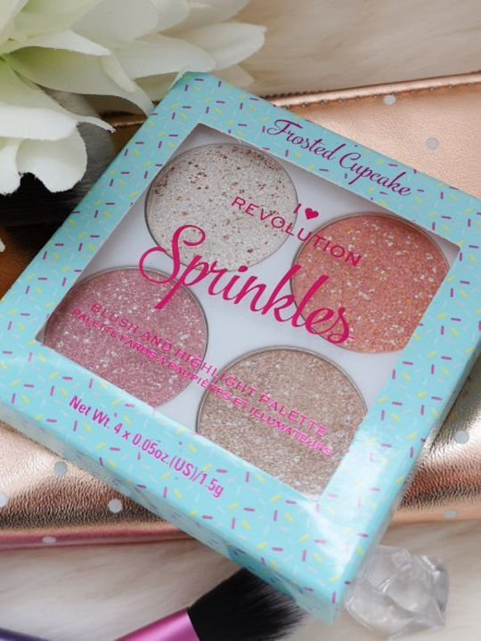 Revolution Beauty Sprinkles Paletă Machiaj Pentru Față Frosted Cupcake 6gr