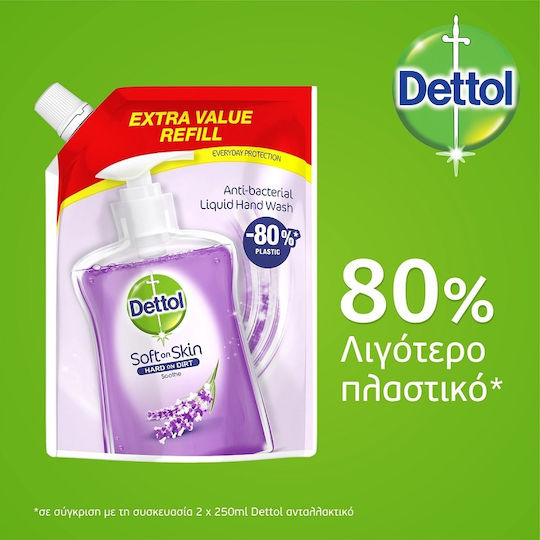 Dettol Lavender Refill Pouch Liquid Soap Lavender 500ml
