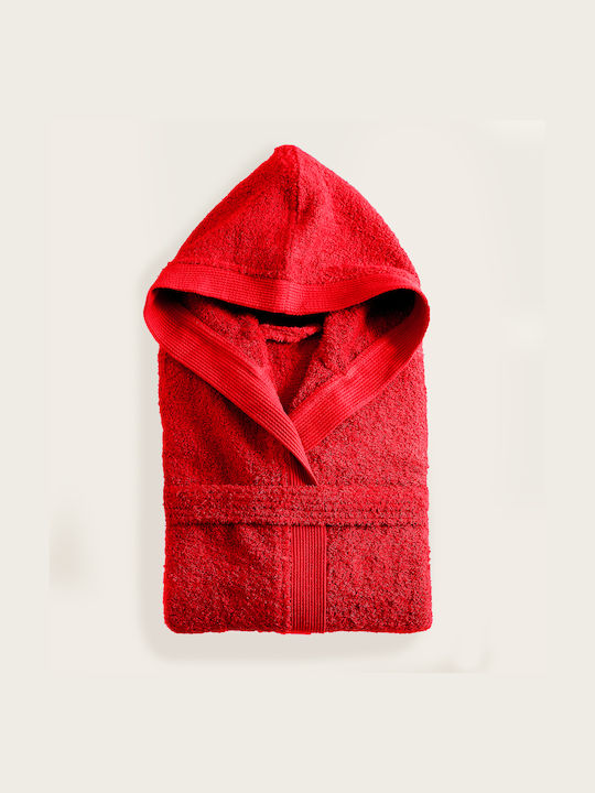 Rythmos Amadeus Hooded Bathrobe Red 420gr/m²