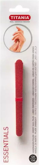Titania Emery Nail File Straight Paper Slim 10 Pieces X11.5CM