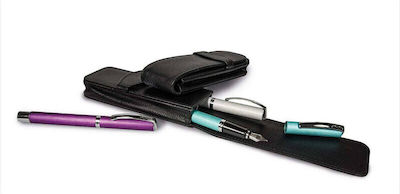 Leather Pen Holder Suitable for 3 Pens Black