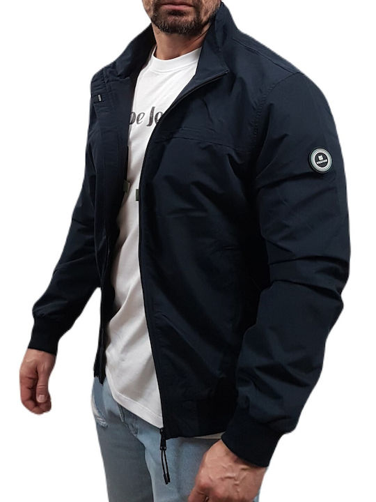 Rebase Herren Jacke Lässig Winddicht Navy