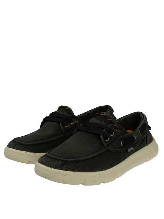 Jeep Footwear Men's Boat Shoes Black