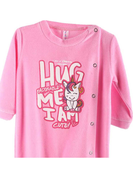 Dreams by Joyce Einhorn Baby-Strampler Samt Rosa
