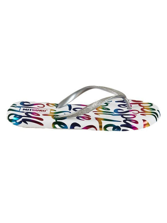 Mitsuko Frauen Flip Flops in Weiß Farbe