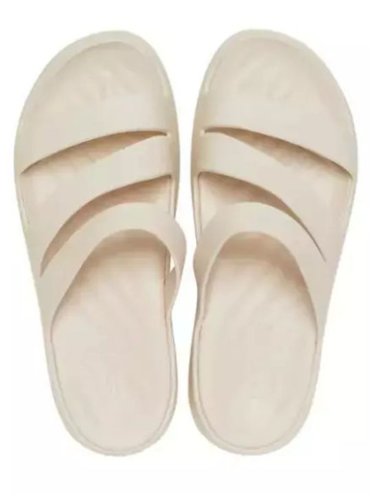 Strappy Damen-Flip-Flops in Beige Stil