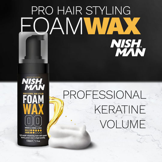 NISHMAN Foam Wax Αφρός Μαλλιών Όγκος 150gr