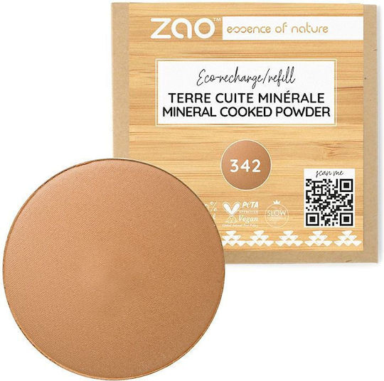 Zao Organic Makeup Organic Mineral Cooked Poudre Refill Πούδρα 342 Bronze Copper 15gr