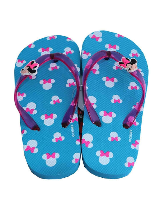 Disney Kids' Flip Flops Minnie Blue Mouse