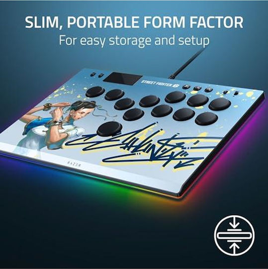 Razer Kitsune - SF6 Chun-Li Edition Cu fir Gamepad pentru PC / PS5 Razer Kitsune - SF6 Chun-Li Edition Cu fir Gamepad pentru PC / PS5