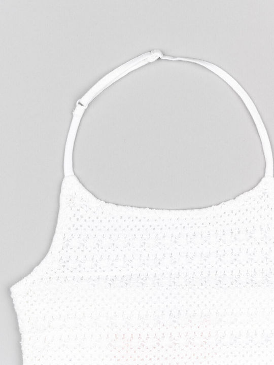 Παιδικό Crop Top Κοντομάνικο Λευκό